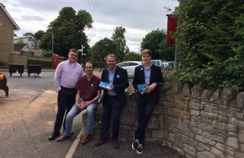 Dr Liam Fox and supporters