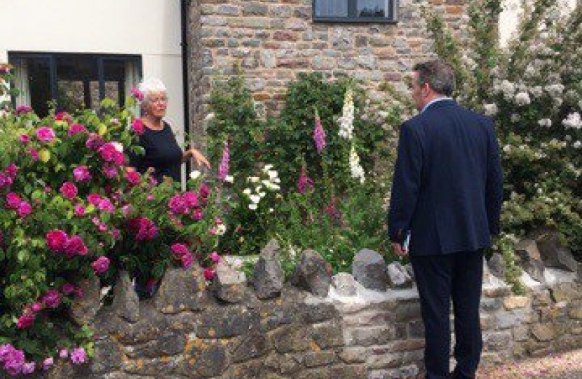 Dr Liam Fox and supporters